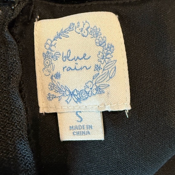 Blue Rain Black Floral A-Line Skirt - Picture 3 of 4